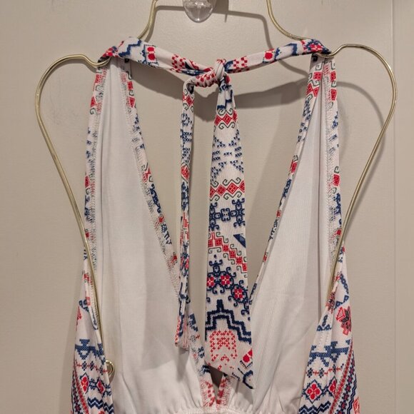 NWT ROCOCO SAND PRINTED ONE PIECE HALTER NECK SWIMSUIT SZ XS - Picture 7 of 11